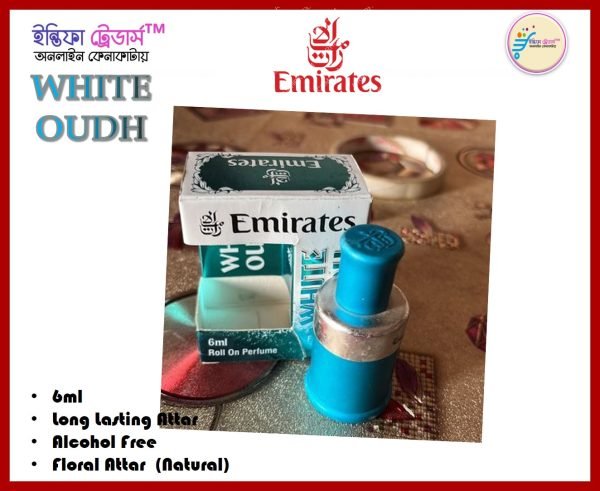 Emirates White Oudh Floral Attar (Oud/Agarwood) 6 ml Roll on Perfume