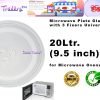 Microwave Heat Resistant Food Grade Glass Plate for Microwave Ovens-20,25,30Ltr