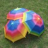 Umbrella Hat Windproof Fishing Head 12 pcs Wearing Sunshade Rain Gear Outdoor Folding Portable Umbrella Camping Beach Head Hats (Wholesale Price)