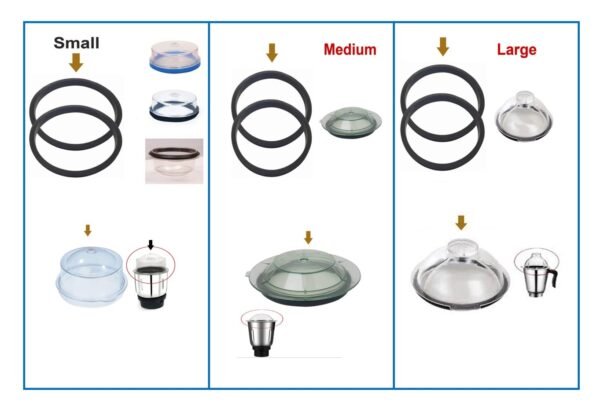 1pcs Mixer Grinder Blender Jar Lid  with Rubber Gasket