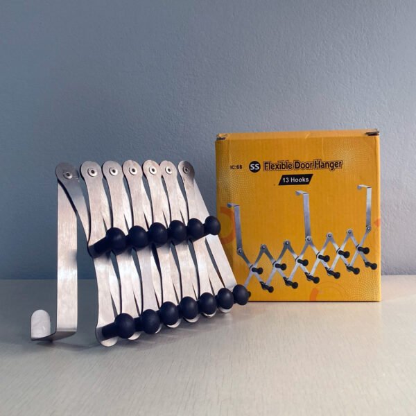 Stainless Steel 13-Hook Flexible Over the Door Hook Hanger