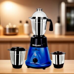 Miyako Blue Bird Mixer Grinder Blender Steel Jug Over Load Protecto Shock-Proof High Quality Universal Heavy Duty Motor 750W