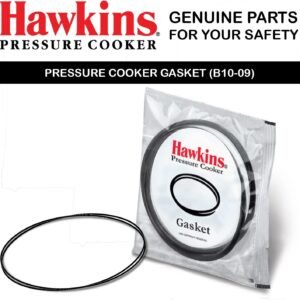 Hawkins B10-09 Gasket for 3.5 to 8-Liter Pressure Cooker Sealing Ring, Medium, Black Set of 2
