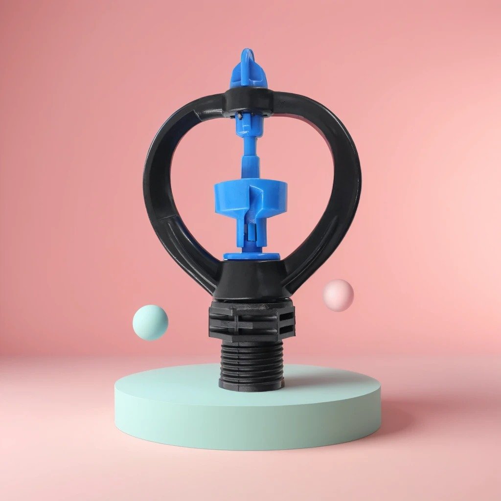 4 points external tooth round wheel Plastic 360-degree automatic rotating butterfly sprinkler nozzle agricultural watering garden nursery lawn maintenance