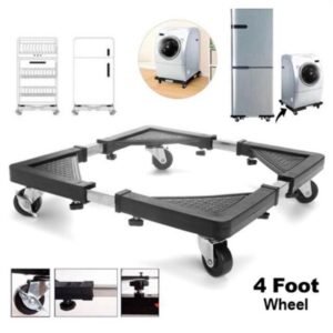 Heavy Duty Adjustable Front & Top Loading Washing Machine/Refrigerator/Fridge Stand Multifunction Movable Washing Machine Base Fridge Stand Holder Refrigerator (for - 5_to_10 kg All Washing Machine use)Trolley