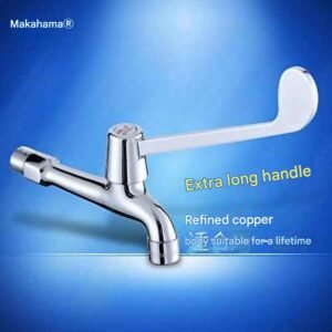 Laboratory Bib Tap Cock: Durable Chrome-Plated Faucet for Laboratory Use Hospital elbow tap Doctor Bib tap long handel for lab, opraration room
