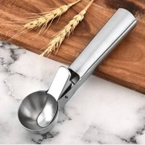 Stainless Steel Spring Trigger Ice Cream Scoop Set of 1 Pcs Remove The Ice Cream Easily