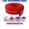 4 inches Red Heavy Duty Lay Flat Agricultural Mud Water Hose Irrigation Hose for Discharge or Backwash Water Transfer Applications, Reinforced PVC, 25'/50/100 feet Length